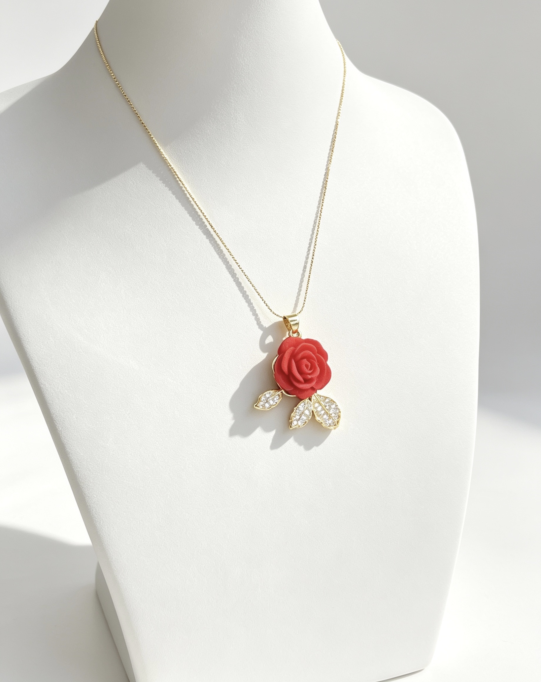 Rose pendant detail view 4