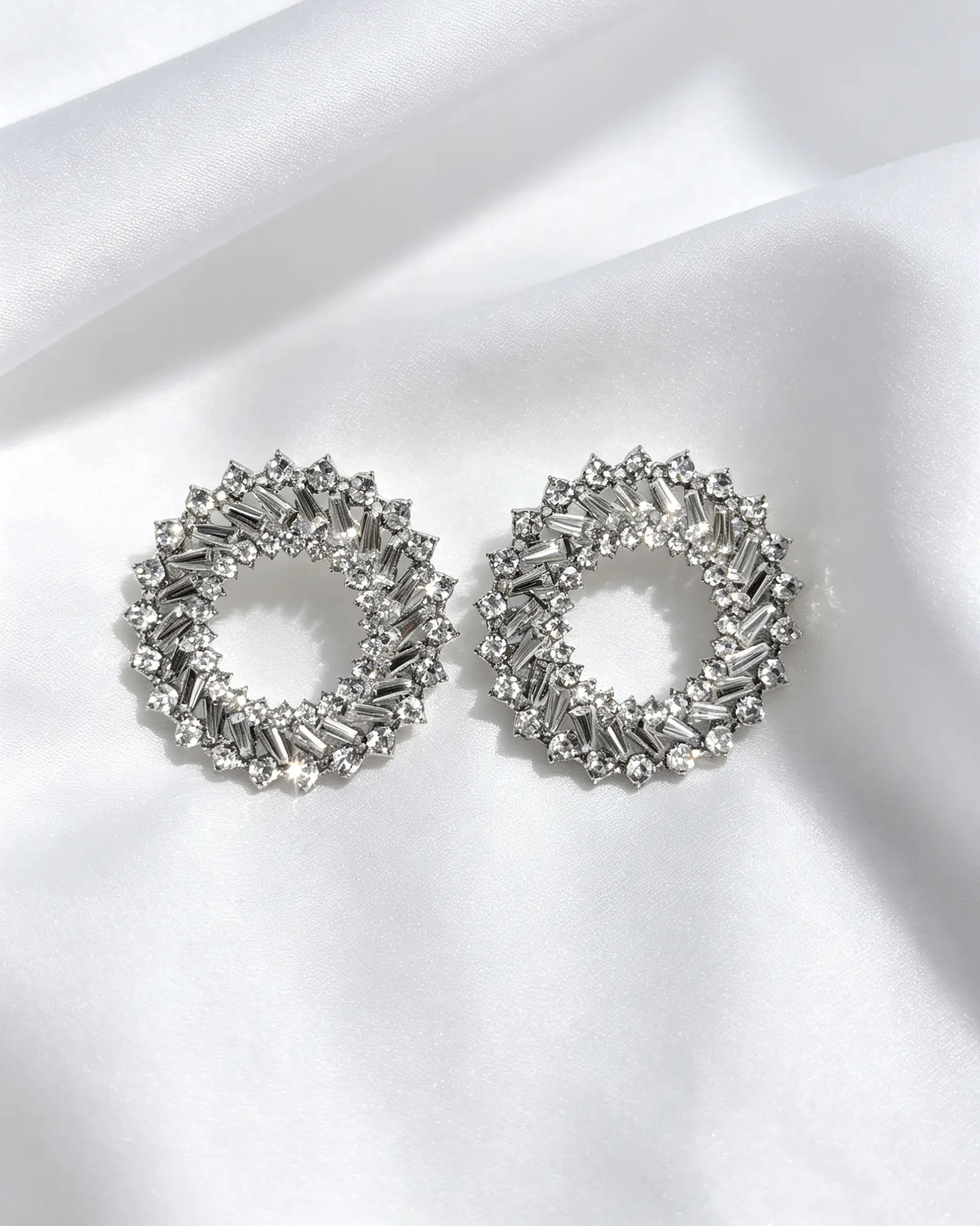 Crystal Wreath Statement Earrings detail view 2