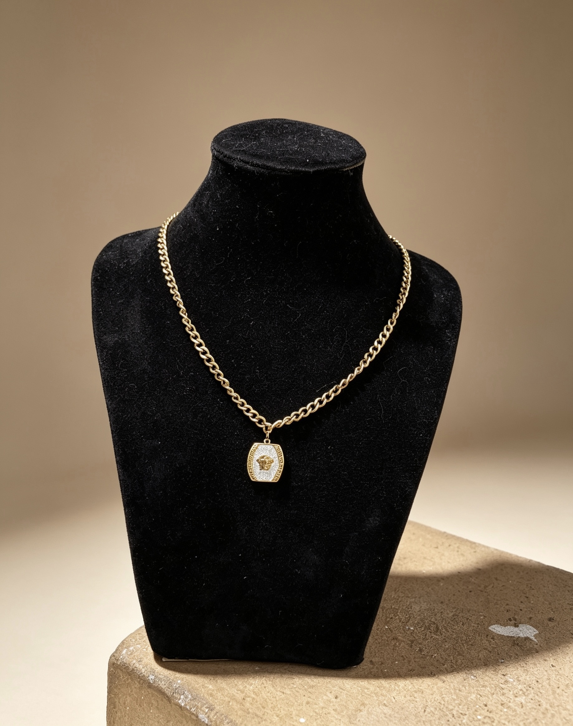 Medusa medallion necklace