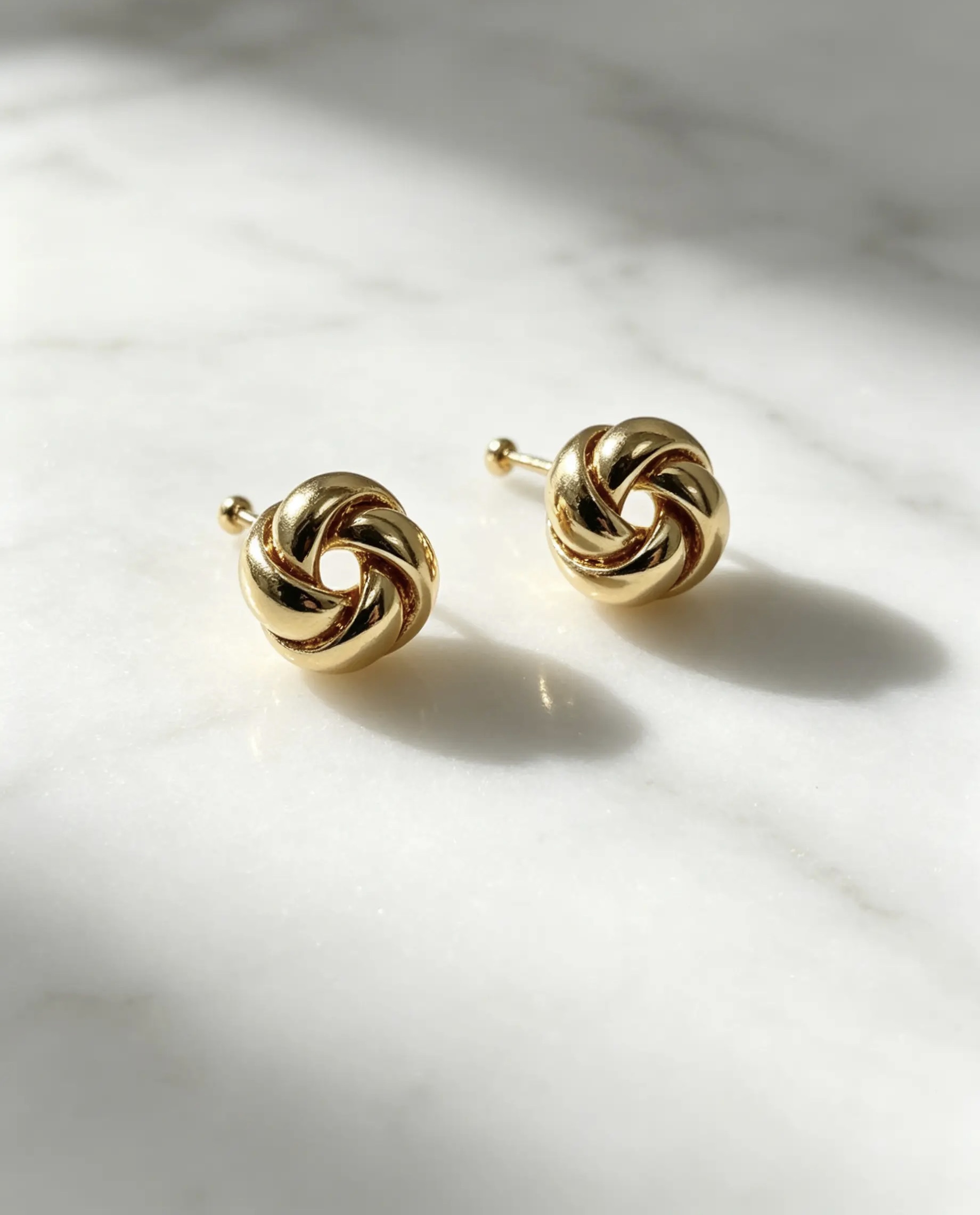 Petite Spiral Knot Studs