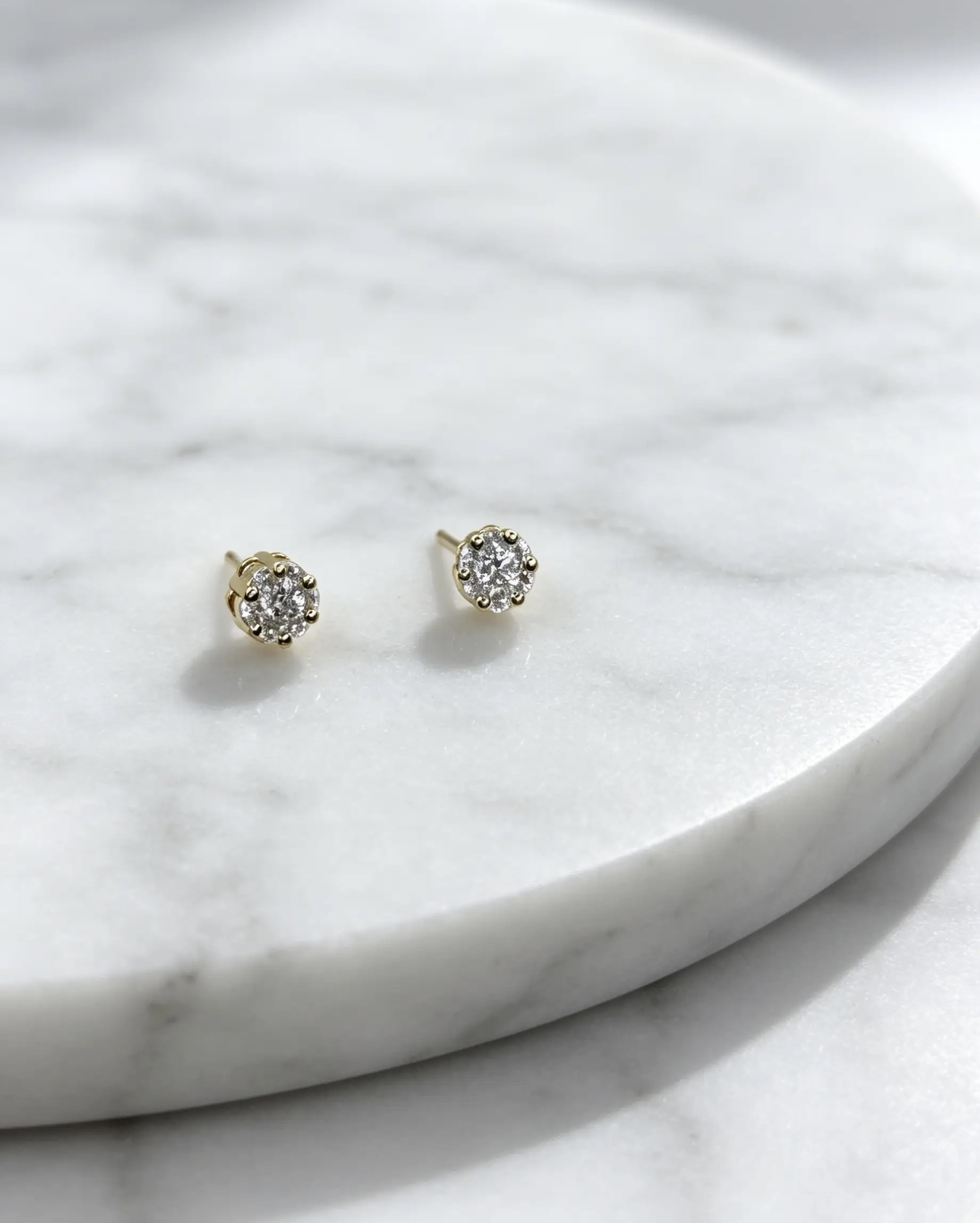 Brilliant Round Cluster Studs