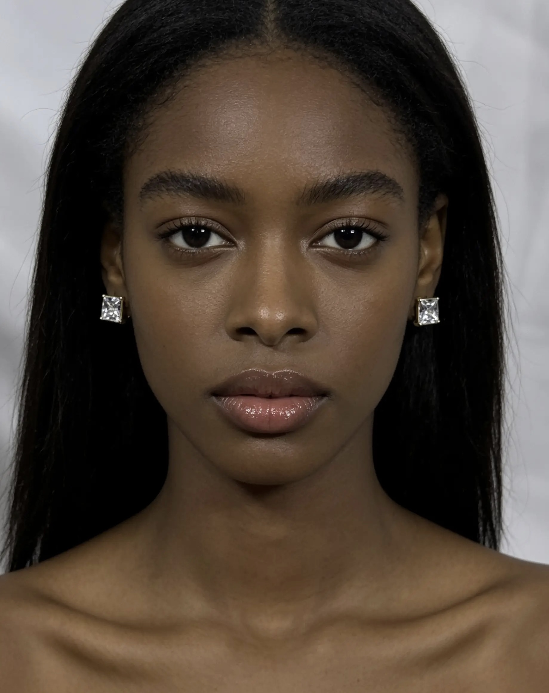 Princess-Cut Minimalist Studs detail view 2